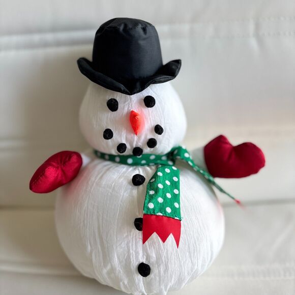 Vintage Hallmark Cards Parachute Fabric Plush 10" Frosty The Snowman - Picture 1 of 4